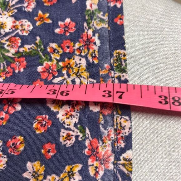 Time and Tru XXL Blue Pink Floral Tiered V Neck Babydoll Dress Long Sleeve Fall - Picture 10 of 10